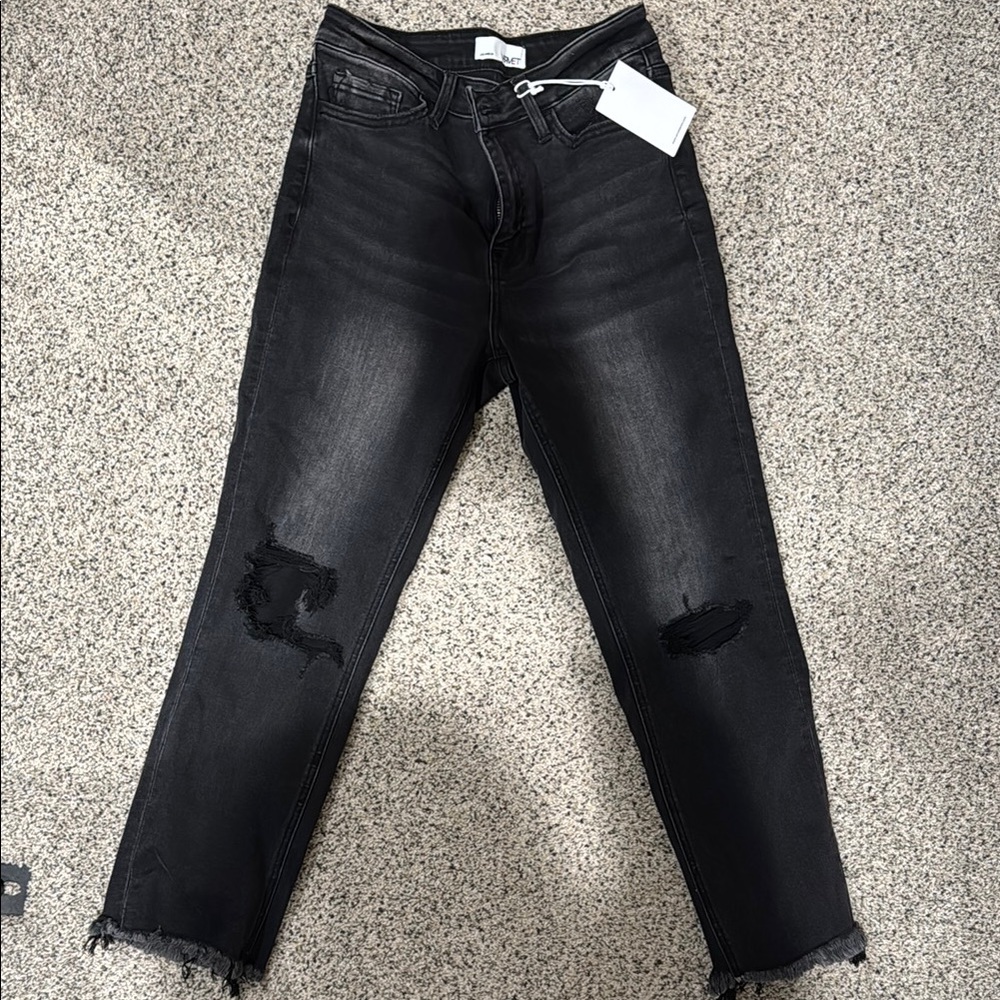 Black Distressed Jeans
